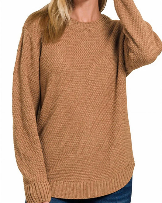 Zenana - Riley Round Neck Sweater