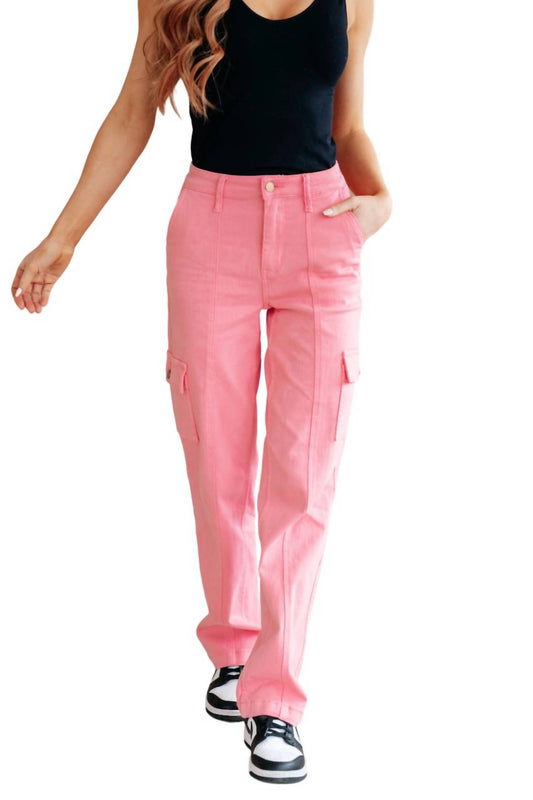 Judy Blue - High Rise Cargo Straight Jeans