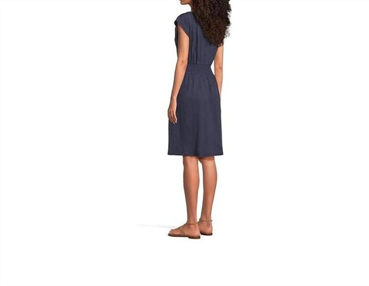 Mododoc - Short Dolman Smocked Waist Mini Dress