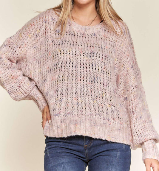 Adora - Mauve Confetti Sweater