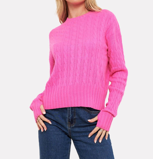 Brodie Cashmere - Cathy Cable Knit Crew Sweater