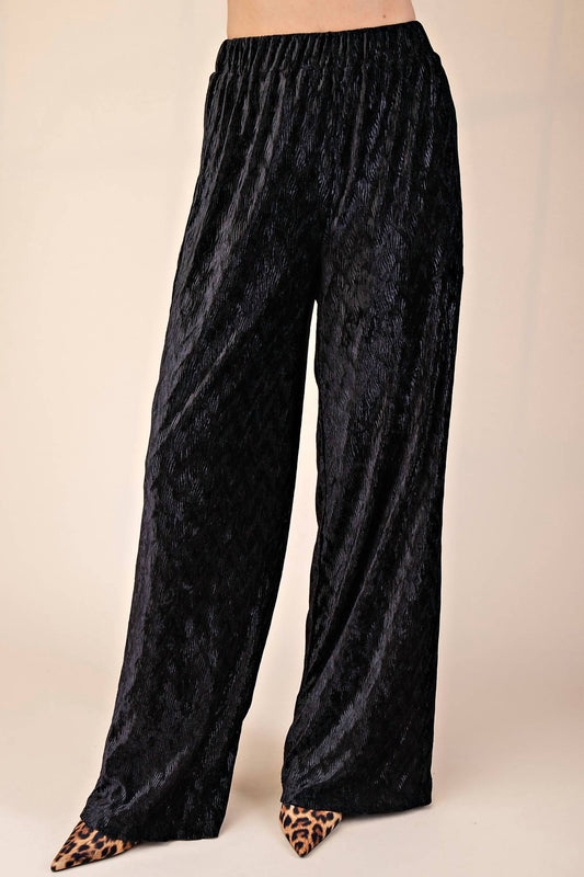 Glam - Ava Velvet Pleated Pants