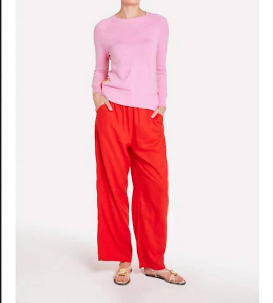 Brodie Cashmere - Summer Stripe Up Crew Neck Tee