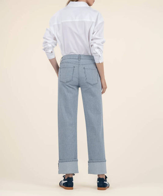 Kut From The Kloth - Fay High Rise Straight Leg Rolled Cuff Jeans