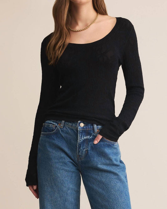 Z Supply - Tibi Scoop Neck Mesh Sweater Top