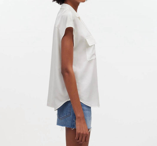 Madewell - Silk Drapey Patch Pocket Sleeveless Shirt