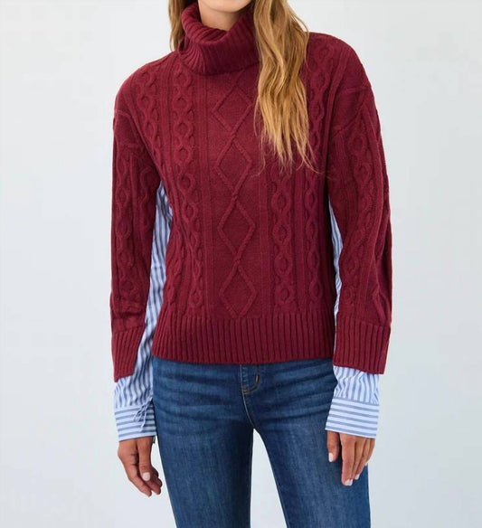 Fdj - Mixed Material Cable Sweater