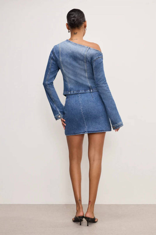 Good American - DENIM MINI SKIRT