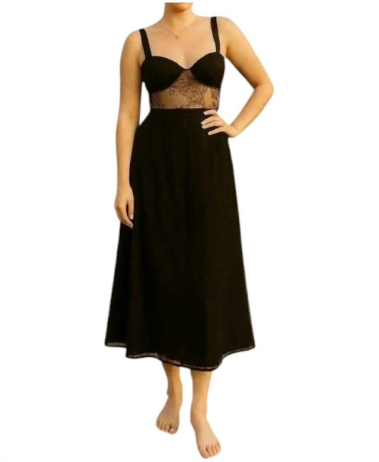 Danielle Bernard - Lace Sheer Midi Dress