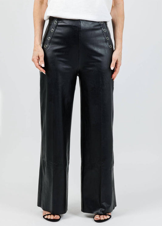 Lysse - Women's Odalis Hi Waist Vegan Leather Wide Leg Pants