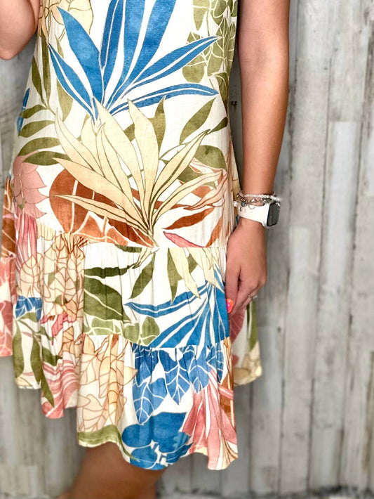 Charlie B - Island Vibes Tiered Midi Dress