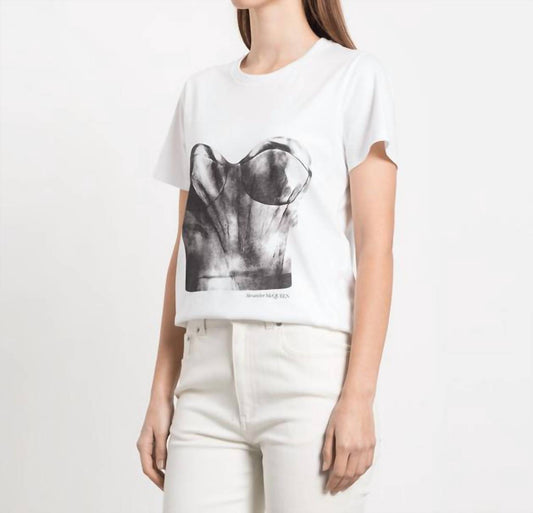 Alexander Mcqueen - Bustier Print T-shirt