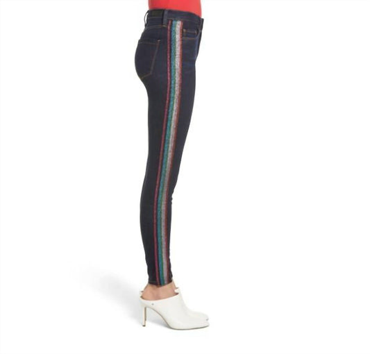Blanknyc - The Bond Metallic Glitter Side Stripe Skinny Jeans