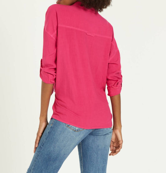 Dear John Denim - Arianna Long Sleeve Tie Front Button Down Top