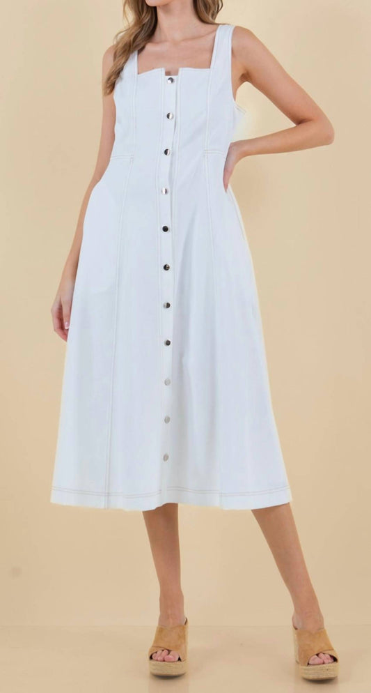 Doe And Rae - Square Neck Midi Dress