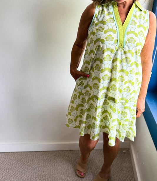 Entro - Garden Swing V-neck Mini Dress