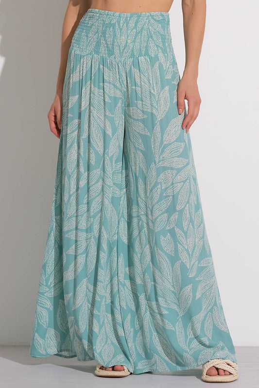 Elan - Cartagena Print Palazzo Pants