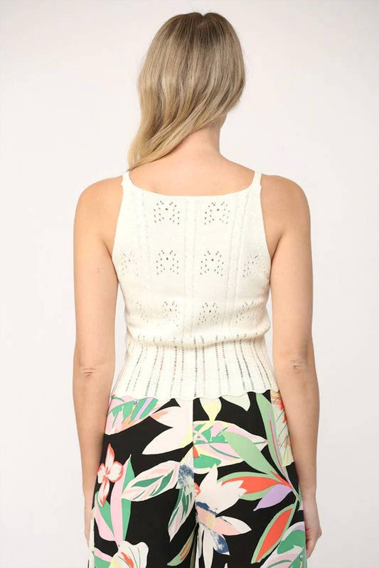 Fate - Fitted V Neck Tank Sweater Top