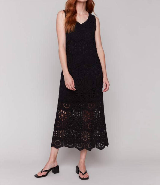 Charlie B - Crochet V-neck Maxi Dress