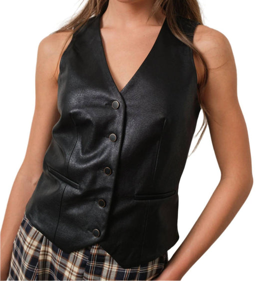 Pretty Garbage - Lenny Faux Leather Vest