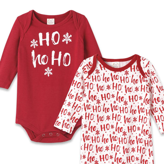 Tesa Babe - Newborn And Baby Ho Ho Ho Set Of 2 Onesies