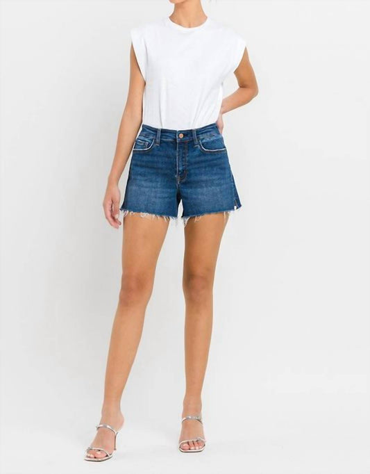 Vervet By Flying Monkey - High Rise Slit Raw Hem A-line Shorts