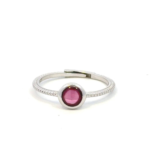 Aamiaa - Color Candy Collection Ring With 5mm Round Garnet