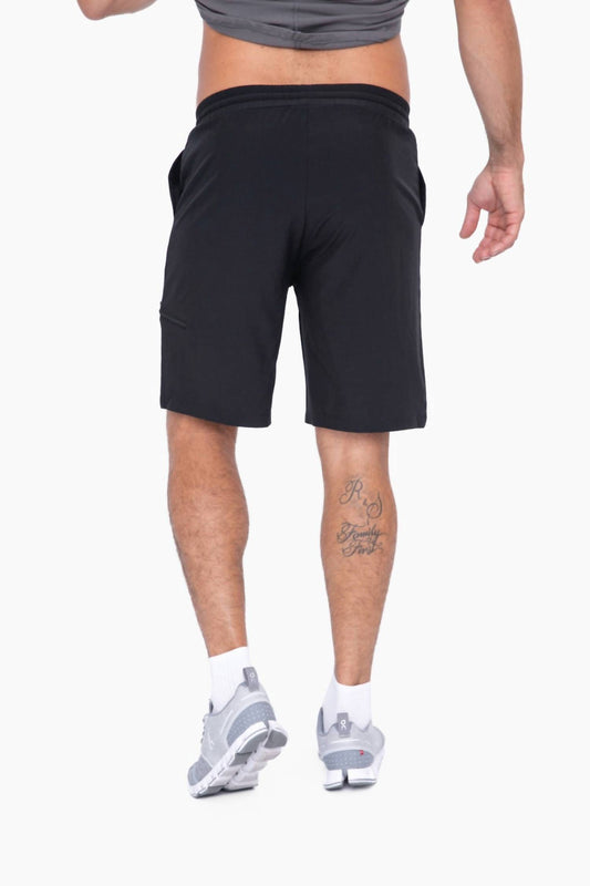 Mono B - Active Drawstring Shorts with Zippered Pouch