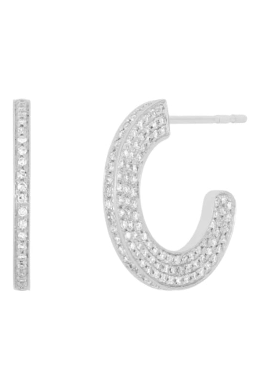 Ef Collection - DIAMOND HARPER HOOP EARRINGS