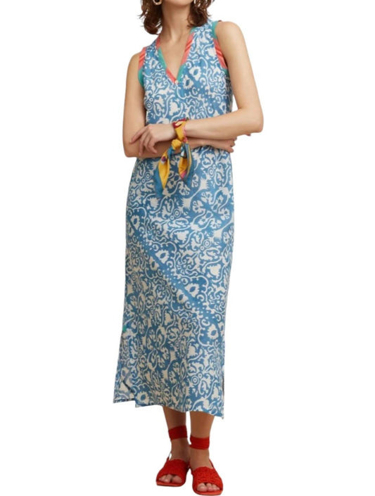 Lisa Corti - Cheack Dress With Damask Print