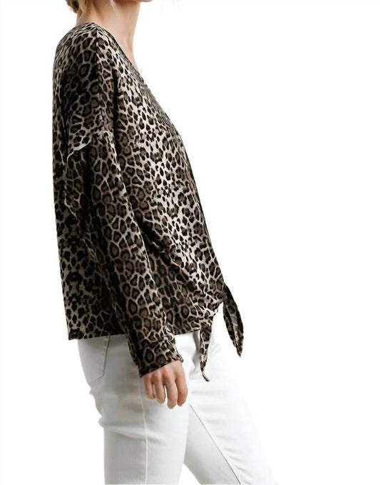 Umgee - Tie Front Leopard Top