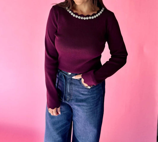 Endless Rose - Long Sleeve Jewel Top