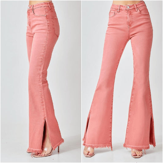 Risen - Side Slit Flare Jeans