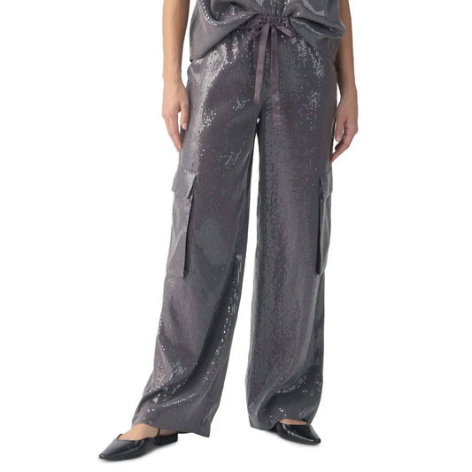 Sanctuary - Pull On Sequin Cargo Pant