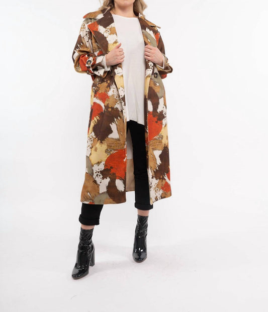 M Made In Italy - Mabella Abstract Long Coat