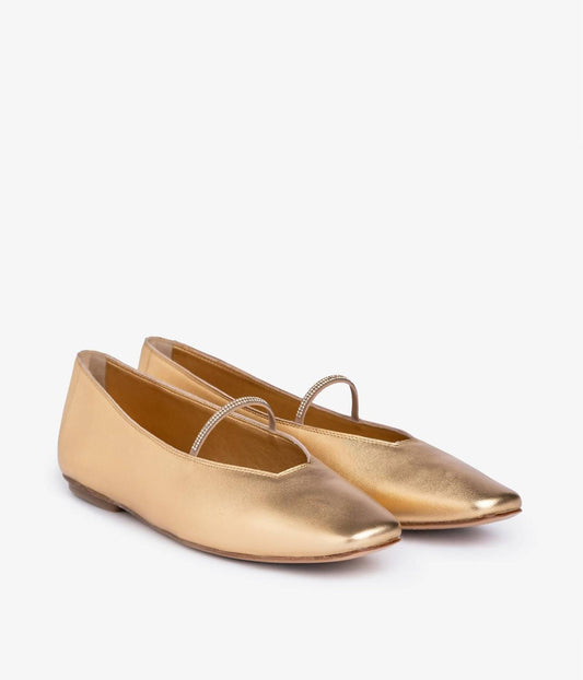 Pedro Garcia - Women's Tila Metallic Leather Ballerina Flats