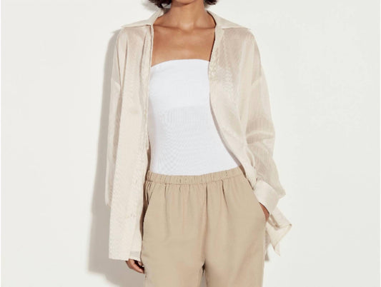 Enza Costa - Silk Blend Striped Shirt