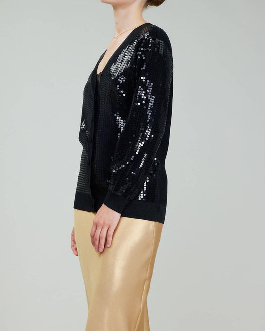 Nyland - Bria Button Front Sequin Cardigan
