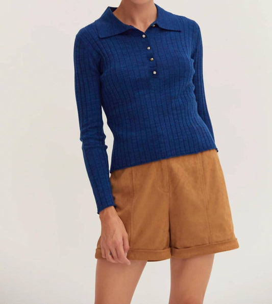 Crescent - Chels Ribbed Long Sleeve Top