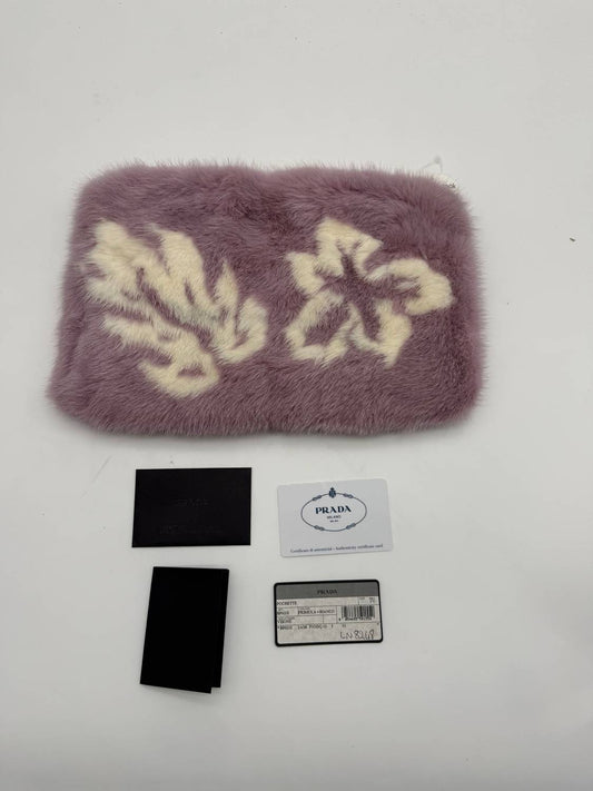 Prada - Women's Visone Mink Fur Pochette Clutch