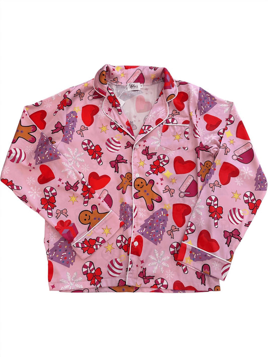 Lola + The Boys - Girl's Lola's Christmas Silk Set