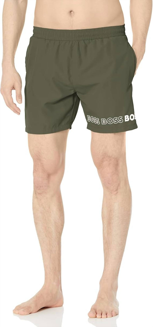Hugo Boss - Standard Vertical Logo Swim Trunks