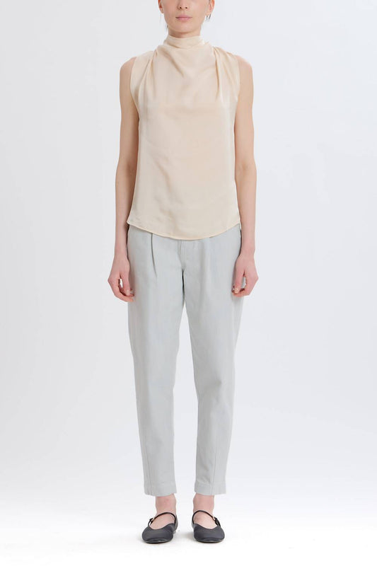 Something Navy - Silky Cowl Neck Top