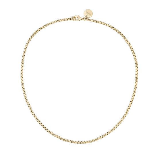 Eklexic - Thin Luciana Box Chain Necklace