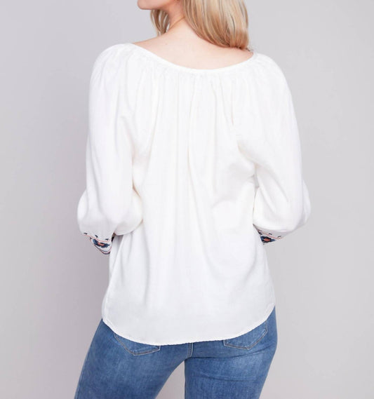 Charlie B - Bayview Embroidered Blouse