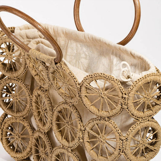 Fame Accessories - Women's Freia Boho Circle Summer Beach Bag