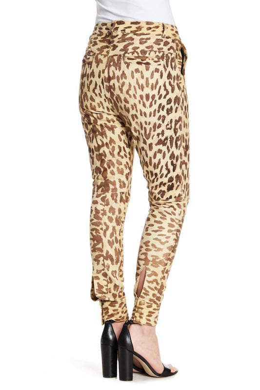 One Teaspoon - Jackson Leopard Animal Print Leather Pants