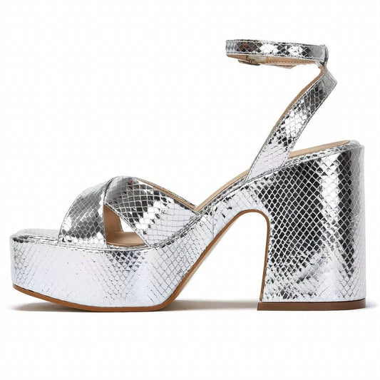 Andrea - Womne's Metallic Platform Sandals