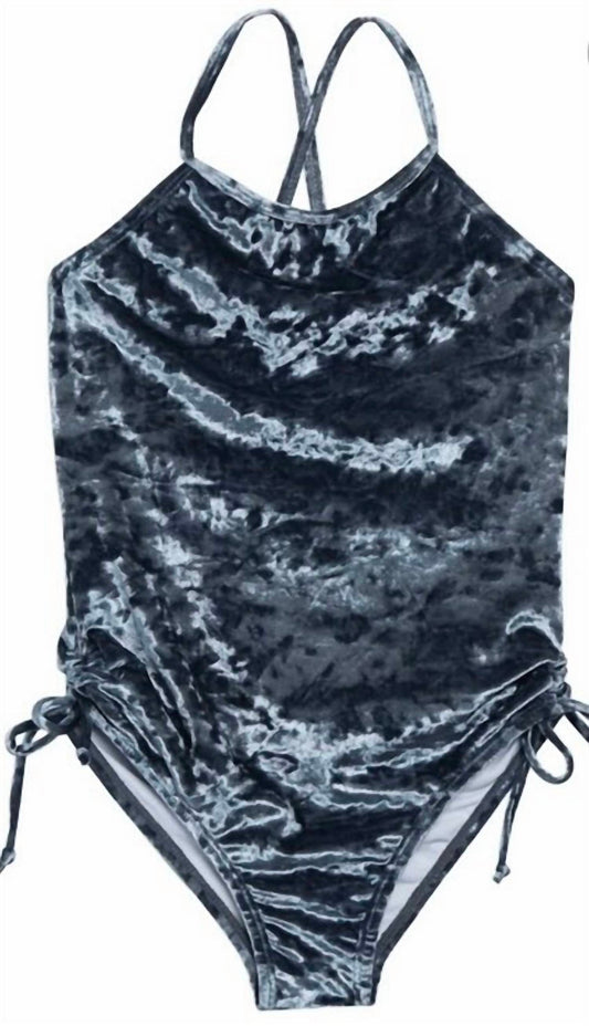 Limeapple - Girls Crushed Velvet Tank Suit