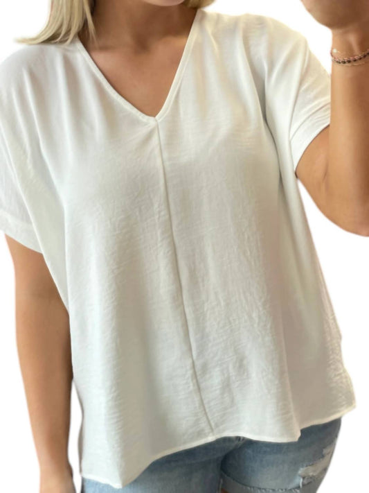 Mittoshop - V-Neck Woven Top